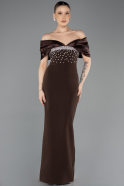 Braun Standesamtkleid Lang ABU5352