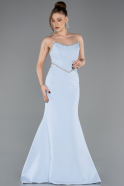 Abendkleid Lang Eisblau ABU5747