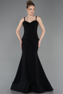 Abendkleid im Meerjungfrau-Stil Lang Schwarz ABU5760