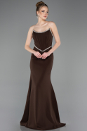 Braun Abendkleid Lang ABU5747