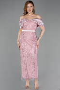 Puder Partykleid Perlenbesetzt Midi ABK2453