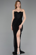 Abendkleid Lang Spitze Schwarz ABU5770