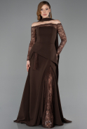 Braun Standesamtkleid Lang ABU5662