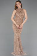 Abendkleid Lang Kupfer ABU4791