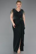 Abendkleid in Übergröße Lang Smaragdgrün ABU5731