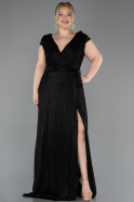 Abendkleid in Übergröße Lang Schwarz ABU5836