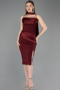 Partykleid Midi Weinrot ABK2559