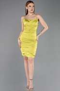 Partykleid Kurz Satin Pistaziengrün ABK2561