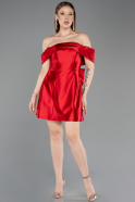 Partykleid Mini Satin Rot ABK2562