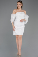 Partykleid Kurz Weiß ABK2563