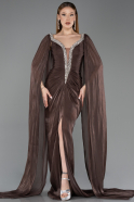 Abendkleid Lang Chiffon Braun ABU5868