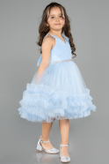 Abendkleid für Kinder Kurz Blau ABK2567