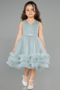 Abendkleid für Kinder Kurz Minzgrün ABK2567