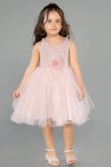 Abendkleid für Kinder Kurz Altrosa ABK2571