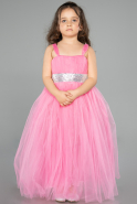 Abendkleid für Kinder Lang Rosa ABU3031
