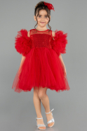 Abendkleid für Kinder Kurz Rot ABK2572