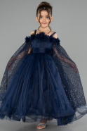 Brautkleid für Kinder Lang Marineblau ABG179