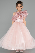 Brautkleid für Kinder Lang Puder ABG180