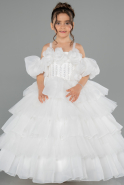 Brautkleid für Kinder Lang Weiß ABG181