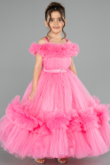 Brautkleid für Kinder Lang Rosa ABG183