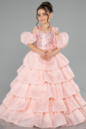 Brautkleid für Kinder Lang Puder ABG184