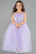 Lila Abendkleid Für Kinder Lang ABU3031