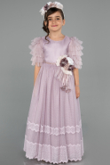 Abendkleid für Kinder Lang Lila ABU3046