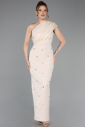 Beige Partykleid Midi ABK2337