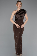 Braun Partykleid Midi ABK2337
