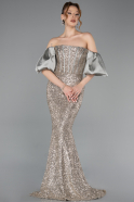 Minzgrün Abendkleid İm Meerjungfrau-Stil Lang ABU4308