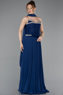 Abendkleid Lang Chiffon Marineblau ABU5917