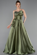 Abendkleid Lang Satin Khaki ABU5767