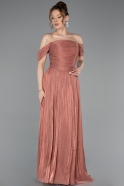 Abschlusskleid Lang Chiffon Zimtfarben ABU5920