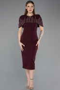 Partykleid Midi Kirschrot ABK2588