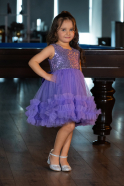 Abendkleid für Kinder Kurz Violette ABK2570