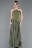Khaki Abendkleid Chiffon Lang ABU5681