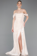 Abendkleid Lang Chiffon Beige ABU5974