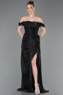 Abendkleid Lang Chiffon Schwarz ABU5974