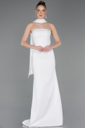 Abendkleid Lang Weiß ABU5981
