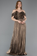 Kupfer Partykleid Chiffon Lang ABU5283