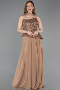 Kupfer Abendkleid Chiffon Lang ABU5486