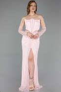 Puder Standesamtkleid Spitze Lang ABU5736