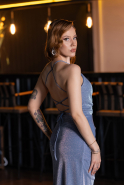 Abschlusskleid Lang Indigo ABU6008