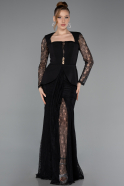 Abendkleid Lang Spitze Schwarz ABU6014