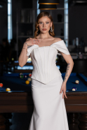 Abendkleid Lang Weiß ABU6002