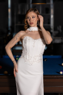 Partykleid Midi Weiß ABK2593
