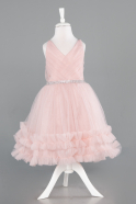 Abendkleid für Kinder Kurz Altrosa ABK2568