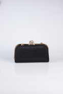 Abendtasche Glitzernd Schwarz KC129