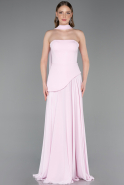 Abschlusskleid Lang Chiffon Puder ABU6042