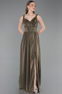 Khaki Abschlusskleid Lang ABU6045
